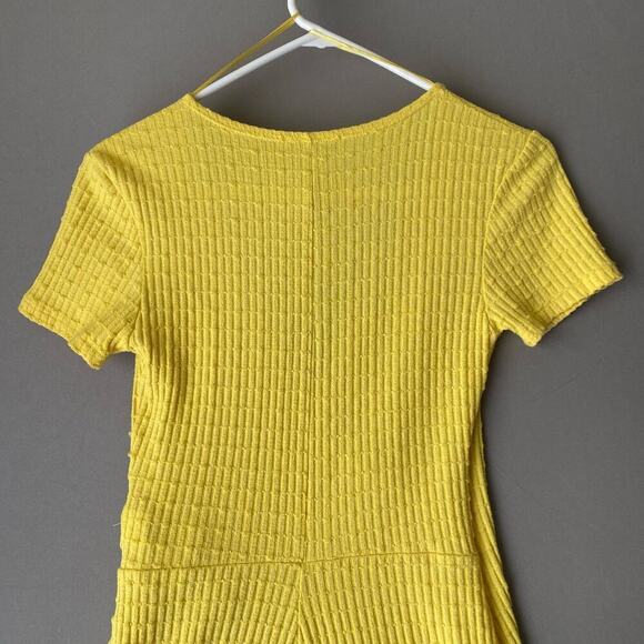 Zara sz S yellow mini faux wrap romper - Picture 6 of 8